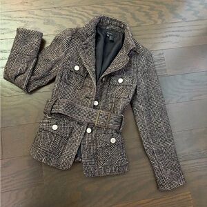 Zara black plaid bkazer